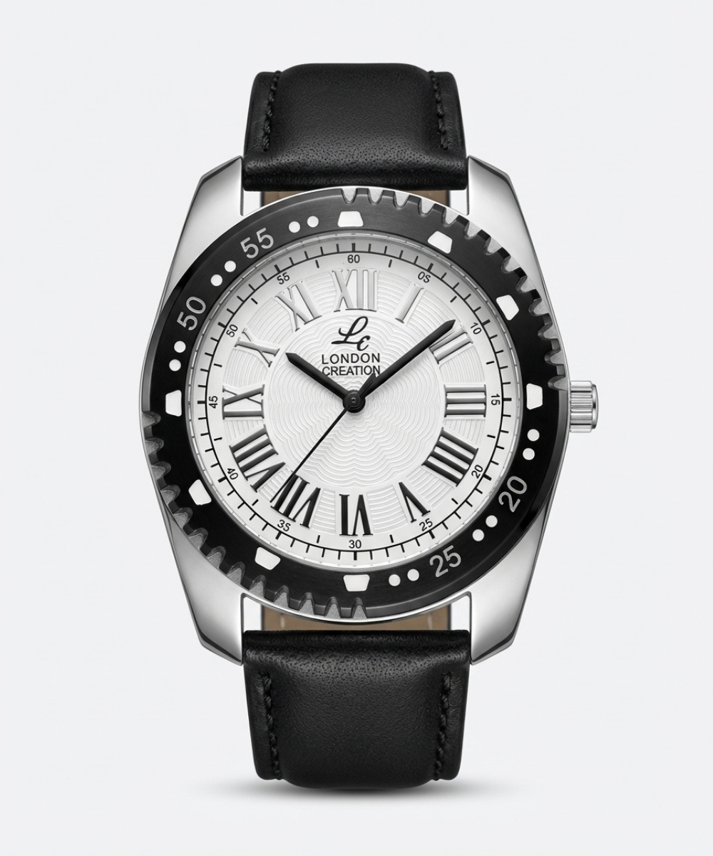 London Creation Men's Regal Diver | Black & Silver