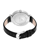 London Creation Women's Silver Dial Dual-Tone Accent | Classic Leather Watch