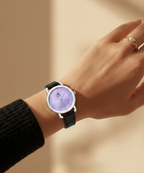London Creation Women's Classic Grace | Silver & Black Leather
