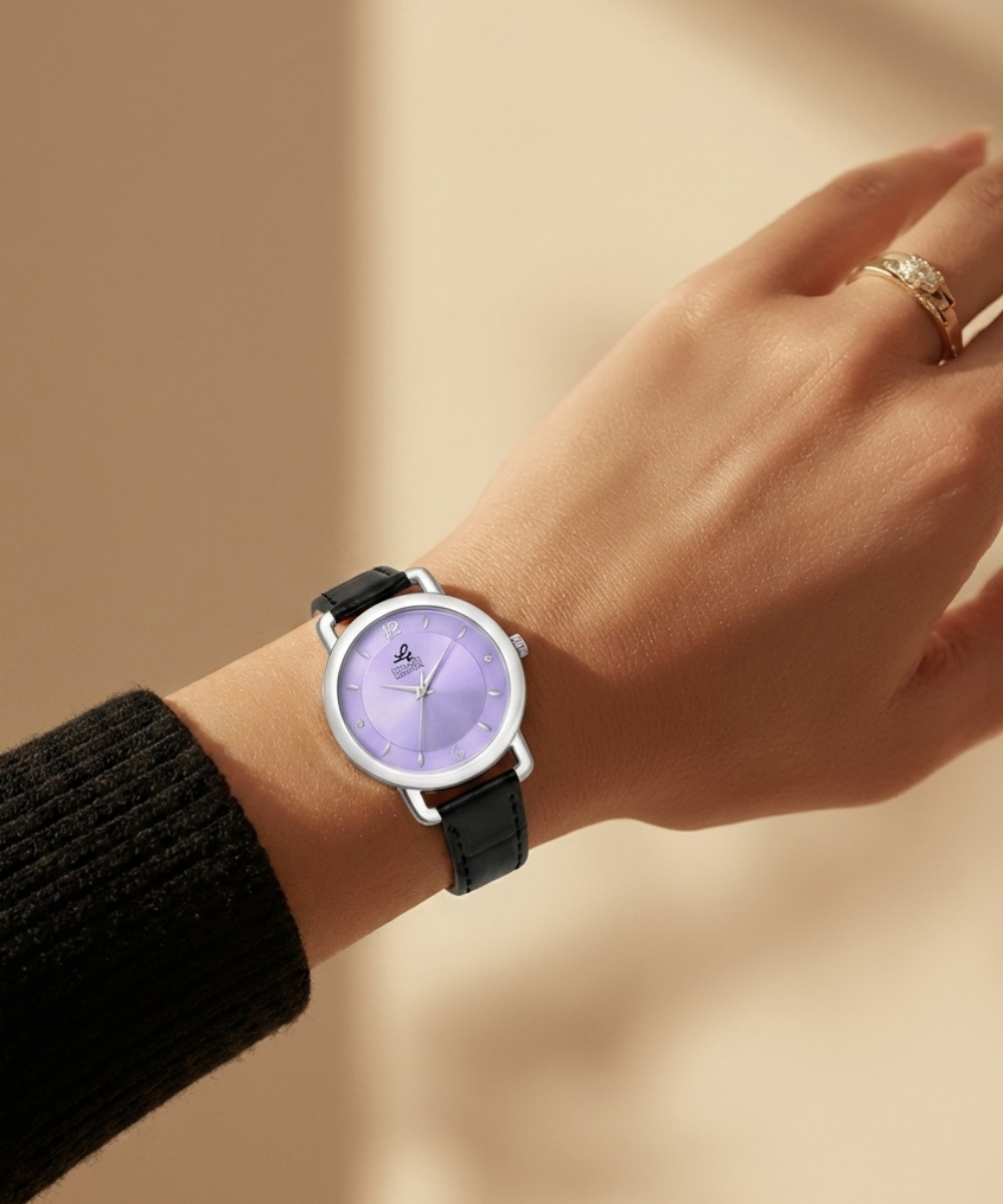 London Creation Women's Classic Grace | Silver & Black Leather