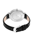 London Creation Women's Classic Grace | Silver & Black Leather