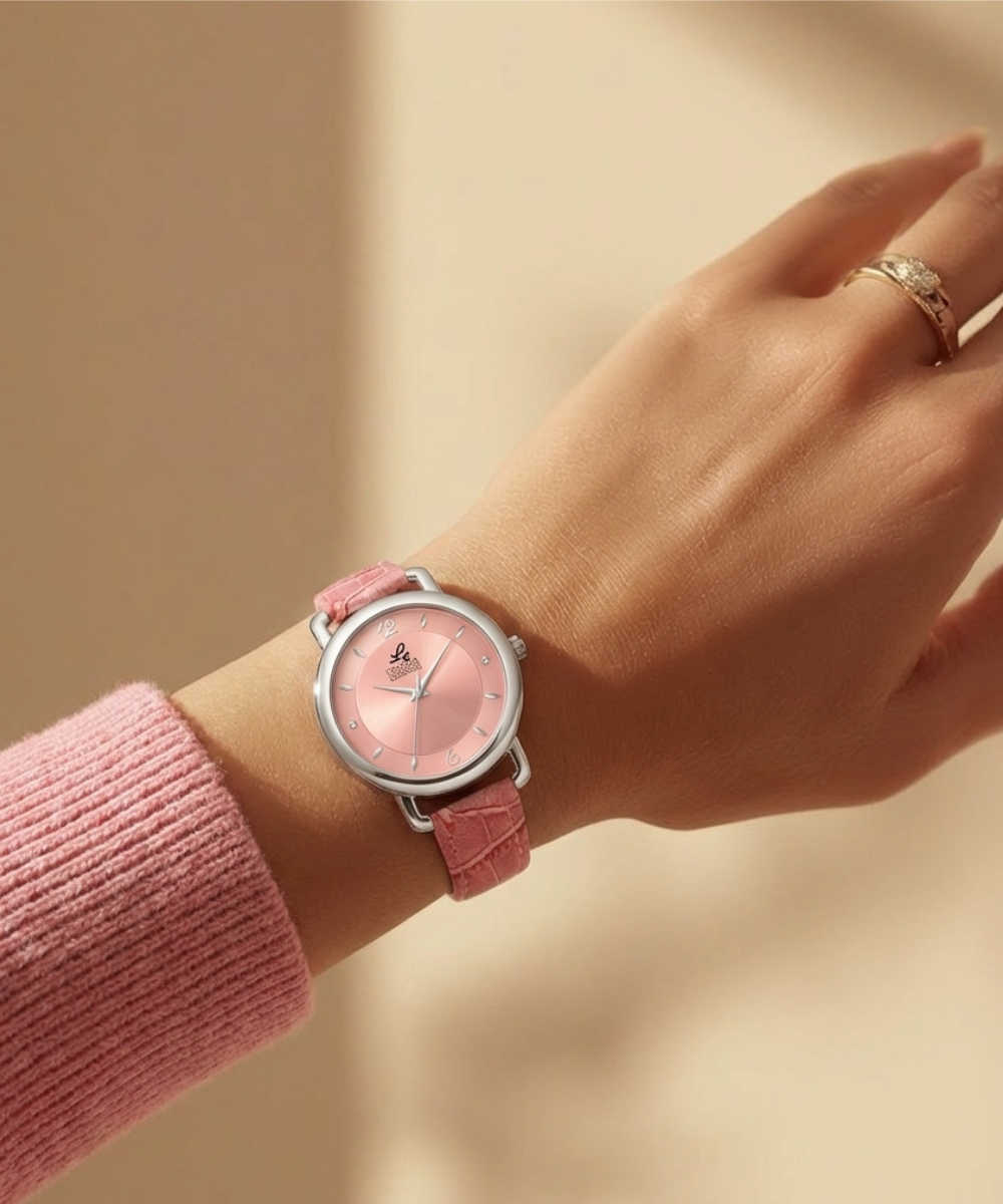 London Creation Women's Blush Elegance | Pink Dial & Leather