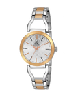 London Creation Women's Dual Grace | Gold & Silver Textured Dial Watch