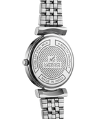 London Creation Women's Midnight Bloom | Black Floral Steel Watch
