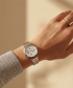 London Creation Women's Sky Blossom | Silver Floral Steel Watch