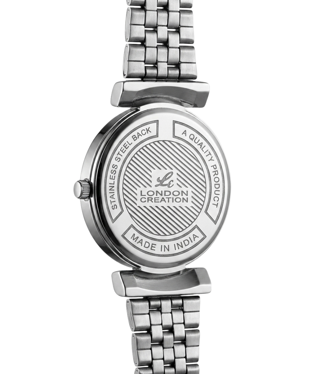 London Creation Women's Sky Blossom | Silver Floral Steel Watch