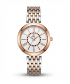 London Creation Women's Classic Glow | Silver & Rose Gold Roman Dial