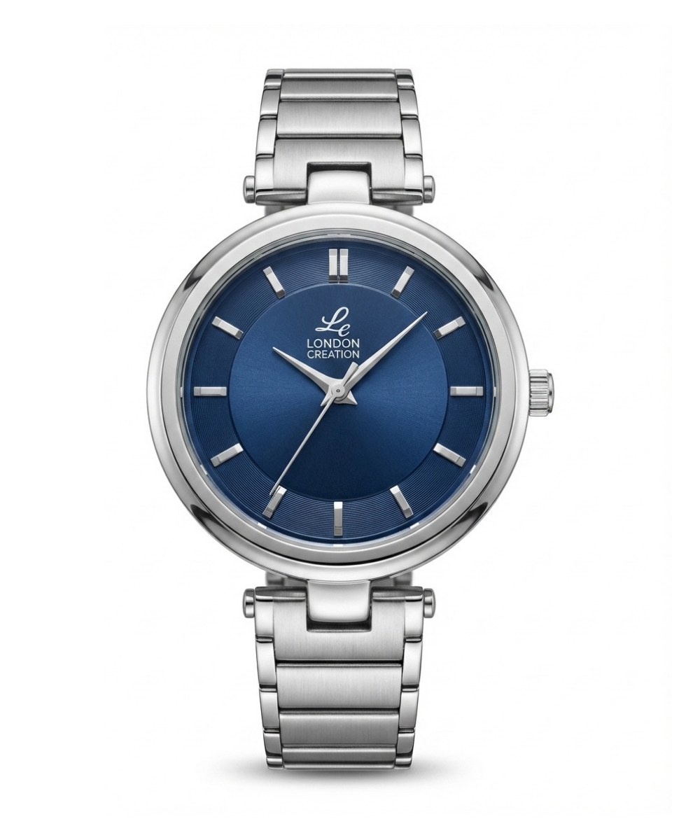 London Creation Women's Modern Textured Dial | Blue