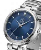 London Creation Women's Modern Textured Dial | Blue
