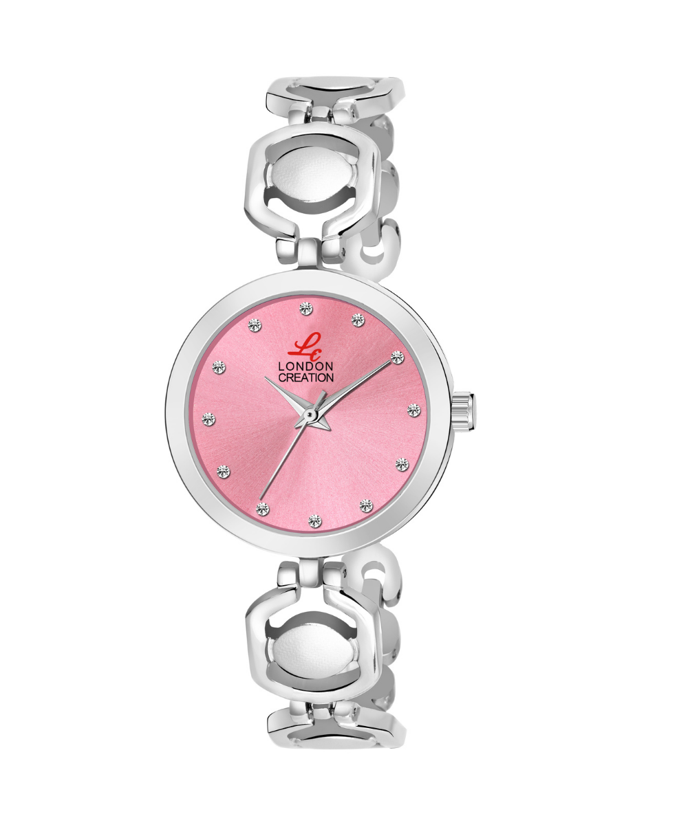 London Creation Women's Petite Blush | Pink Dial Chain Bracelet Watch