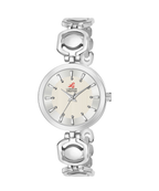 London Creation Women's Petite Grace | White Dial Chain Bracelet Watch