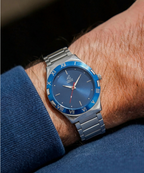 London Creation Men's Royal Edge | Blue & Silver