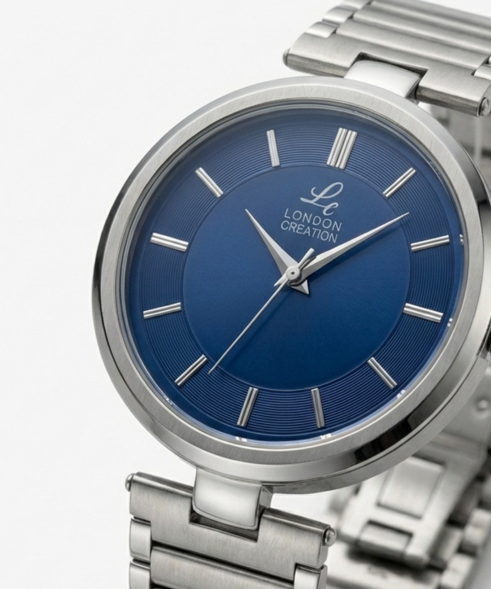 London Creation Men's Modern Textured Dial | Blue