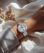 London Creation Women's Classic Numeric Dial | Silver Steel Watch