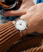 London Creation Men's Classic Numeric Dial | Brown Leather Strap Watch