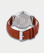 London Creation Men's Classic Numeric Dial | Brown Leather Strap Watch