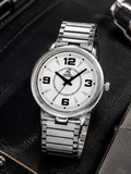 London Creation Men's Modern Textured Dial | White