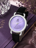 London Creation Women's Classic Grace | Silver & Black Leather
