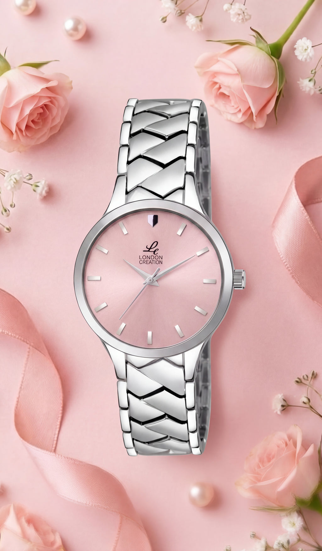 London Creation Women's Baby Pink Grace | Silver Bracelet